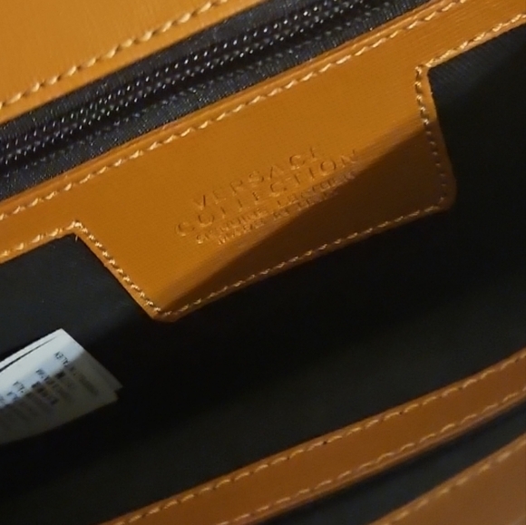 Versace Authentic M Clutch with Chain and Leather Strap - Tan - Picture 13 of 13